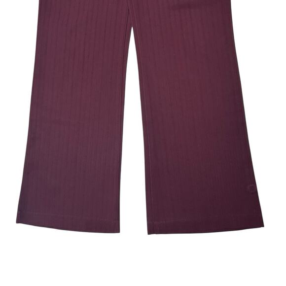 VTG A.Byer Women Sz 9 Wine Red Pinstripe Dress Pant Trouser Office Siren Career - Picture 5 of 16